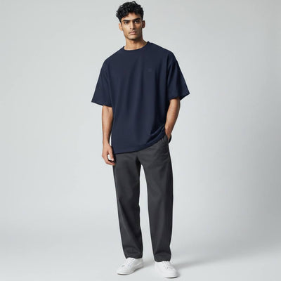 Loewe Minimalist Navy Premium T-Shirt – Luxury Everyday Essential 💙✨ - MASTERPIECE