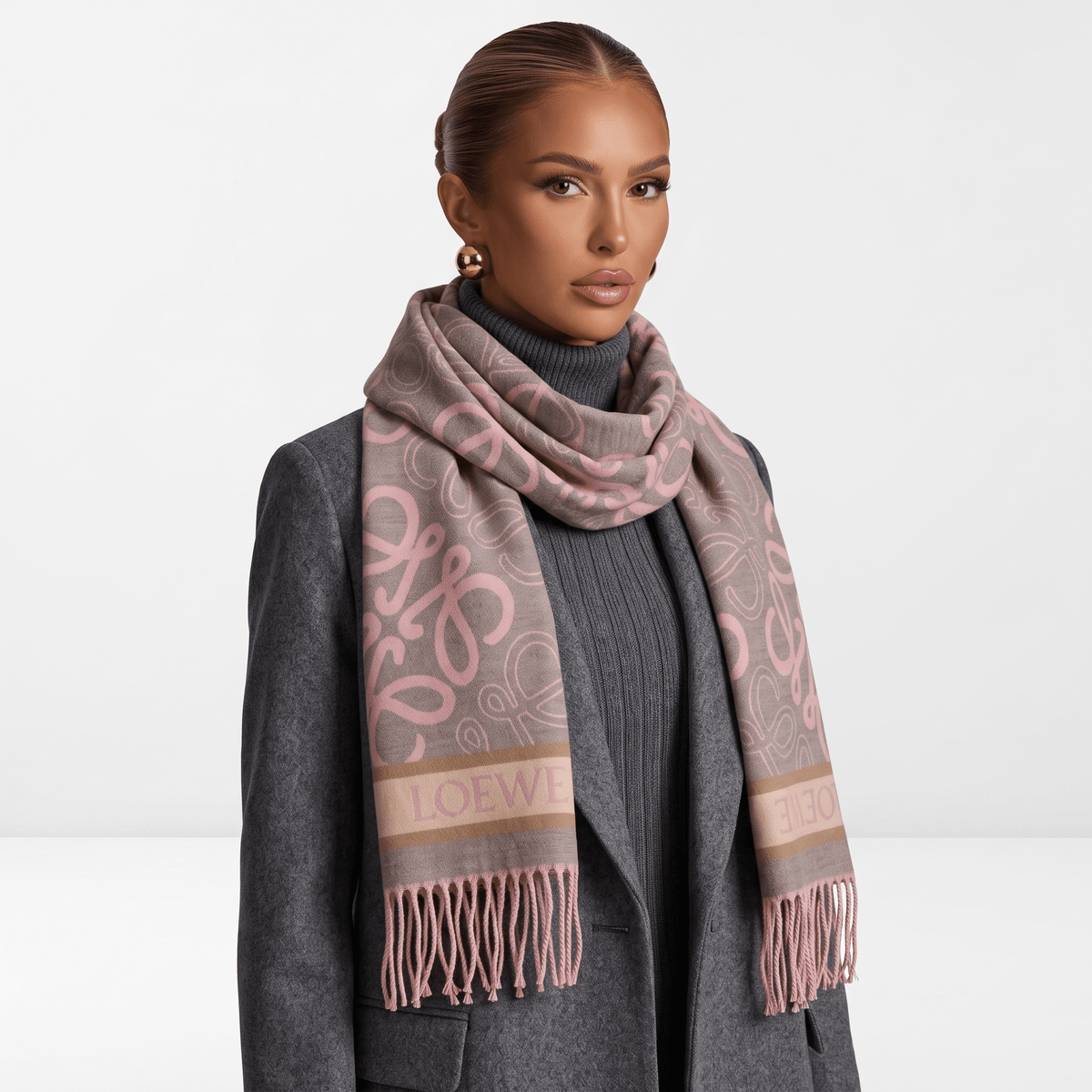 Loewe Monogram Scarf — Soft Pink - MASTERPIECE