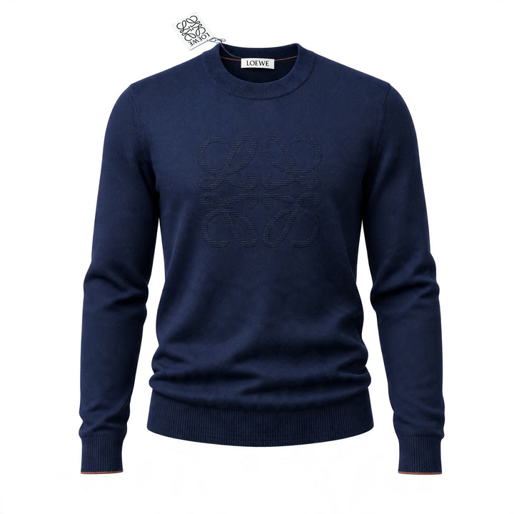 Loewe Pullover – Men's Navy Anagram Crewneck