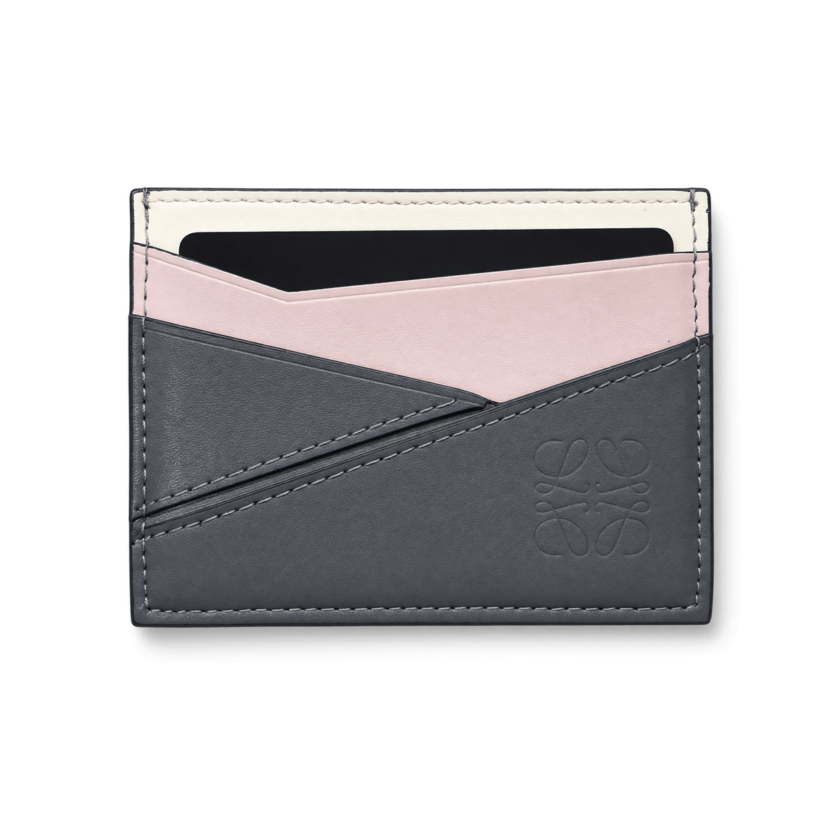 Loewe Slim Card Holder — Grey, Pink & Cream - MASTERPIECE