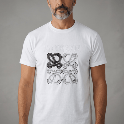 Loewe White Anagram T-Shirt 🤍✨ Contrast Logo Edition - MASTERPIECE