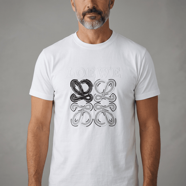 Loewe White Anagram T-Shirt 🤍✨ Contrast Logo Edition