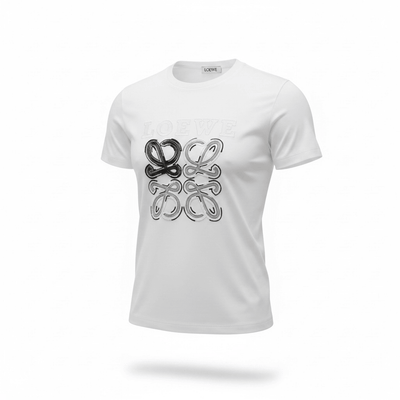 Loewe White Anagram T-Shirt 🤍✨ Contrast Logo Edition - MASTERPIECE