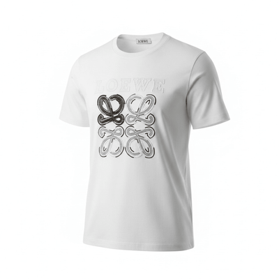 Loewe White Anagram T-Shirt 🤍✨ Contrast Logo Edition - MASTERPIECE