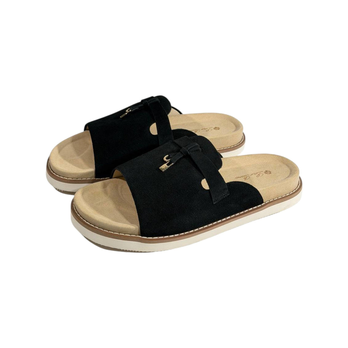 Loro Piana Black Comfort Slides 🖤✨ Luxury Summer Sandals for men - MASTERPIECE