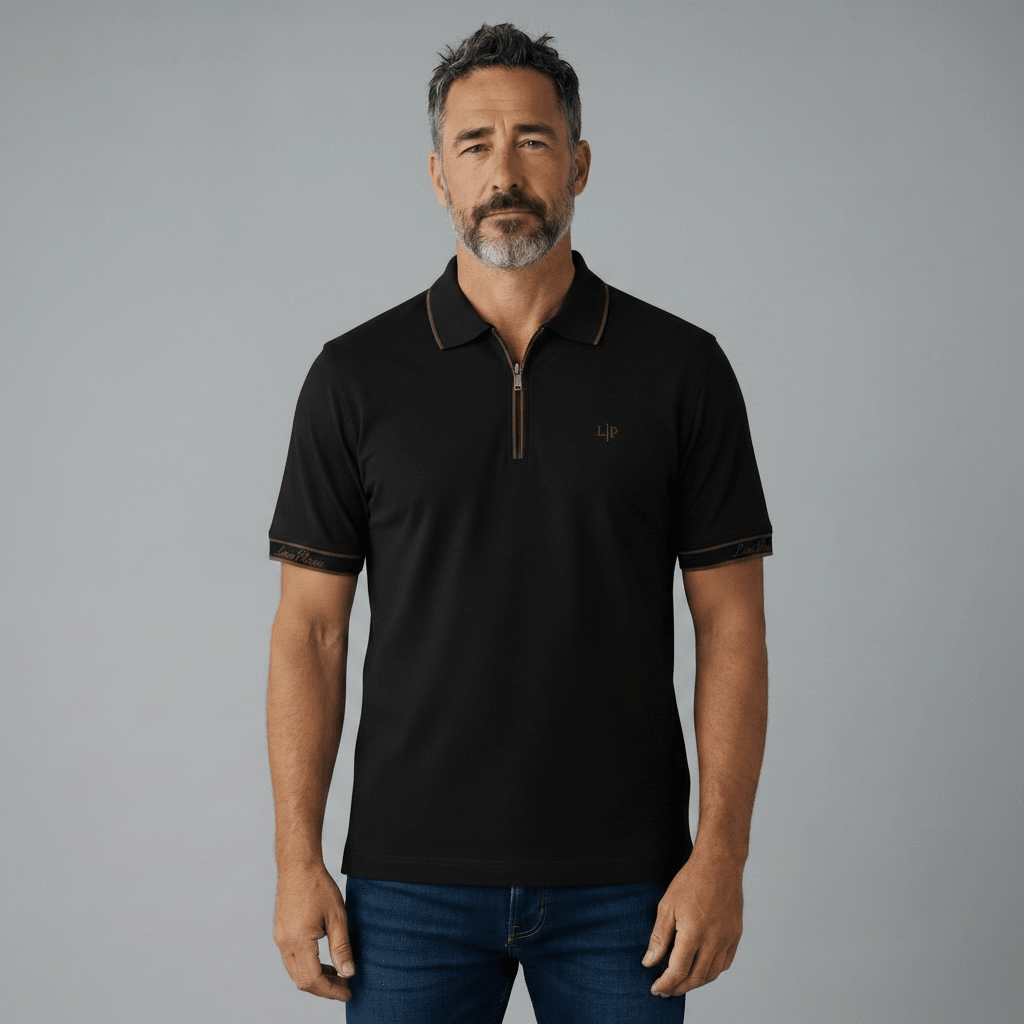 Loro Piana Black Half - Zip Polo Shirt 🖤✨ Premium Luxury Fit - MASTERPIECE