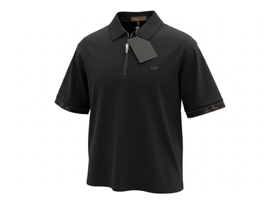 Loro Piana Black Half - Zip Polo Shirt 🖤✨ Premium Luxury Fit - MASTERPIECE