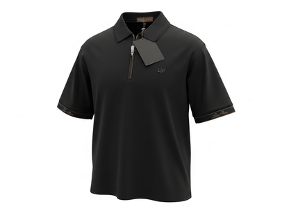 Loro Piana Black Half - Zip Polo Shirt 🖤✨ Premium Luxury Fit - MASTERPIECE