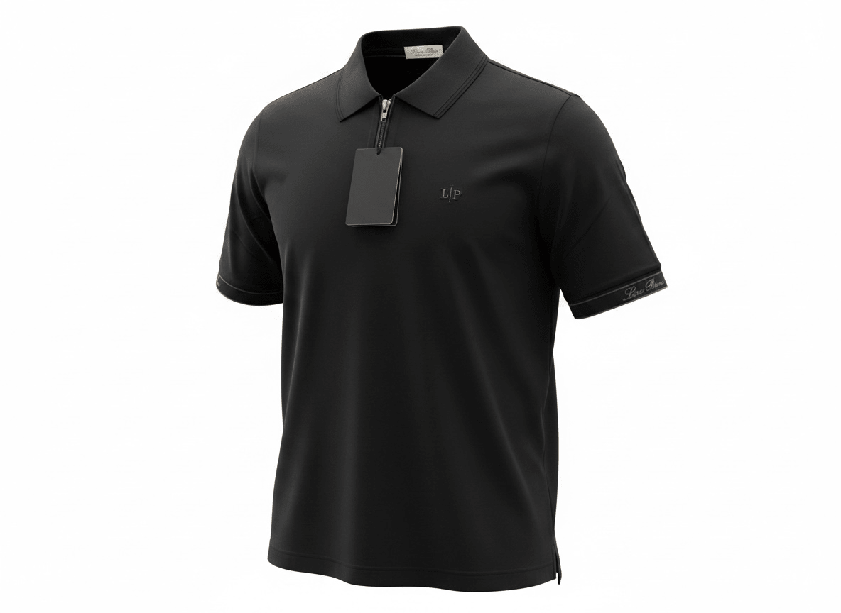 Loro Piana Black Half - Zip Polo Shirt 🖤✨ Premium Luxury Fit - MASTERPIECE