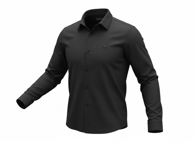 Loro Piana Black Long Sleeve Shirt 🖤✨ Minimal Luxury Fit - MASTERPIECE