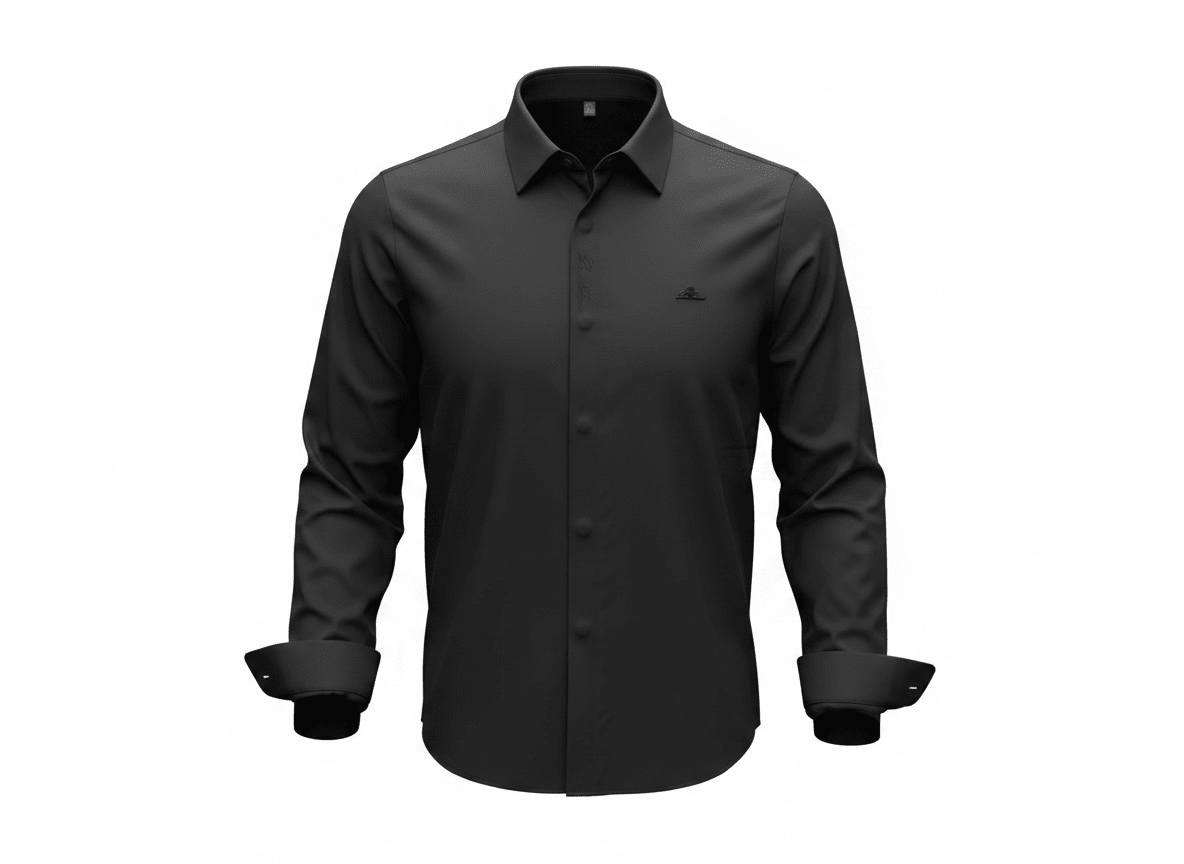 Loro Piana Black Long Sleeve Shirt 🖤✨ Minimal Luxury Fit - MASTERPIECE