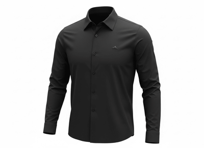 Loro Piana Black Long Sleeve Shirt 🖤✨ Minimal Luxury Fit - MASTERPIECE