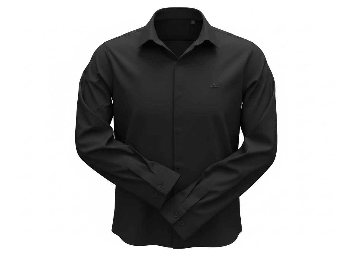 Loro Piana Black Long Sleeve Shirt 🖤✨ Minimal Luxury Fit - MASTERPIECE