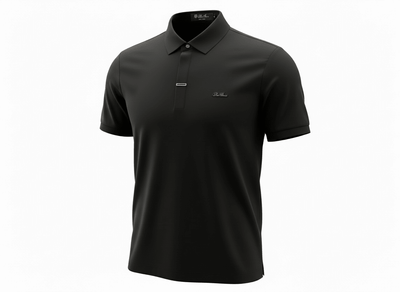 Loro Piana Black Minimal Polo Shirt 🖤✨ Modern Luxury Fit - MASTERPIECE