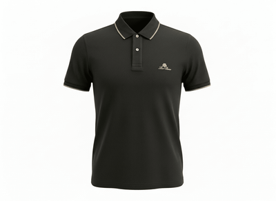 Loro Piana Black Textured Polo Shirt 🖤✨ Premium Classic Fit - MASTERPIECE