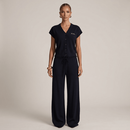 Loro Piana Cashmere Knit Lounge Set – Black 🖤✨ - MASTERPIECE