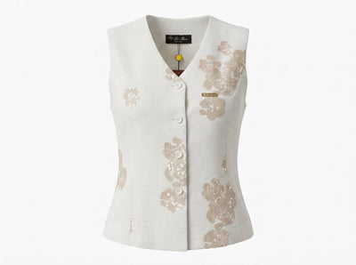 Loro Piana Embroidered Linen Co-Ord Set – Ivory White 🤍✨ - MASTERPIECE