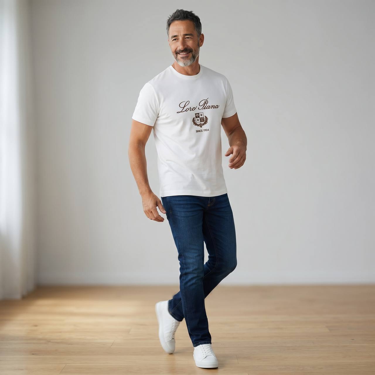 Loro Piana Heritage Logo T-Shirt – Pure White 🤍✨ - MASTERPIECE