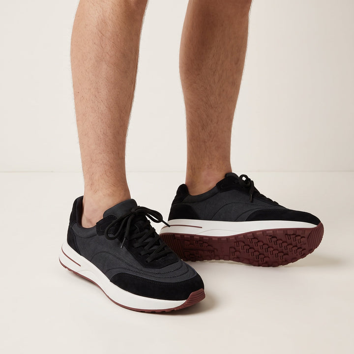 Loro Piana Low-Top Runner — Black