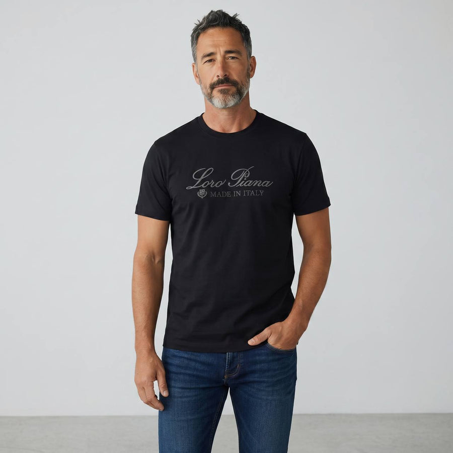 Loro Piana Made in Italy T-Shirt — Black