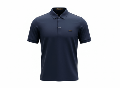 Loro Piana Navy Minimal Polo Shirt 🔵✨ Modern Luxury Fit - MASTERPIECE