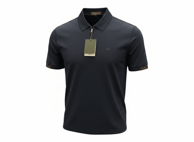 Loro Piana Navy Zip Polo Shirt 🔵✨ Luxury Half - Zip Signature Fit - MASTERPIECE
