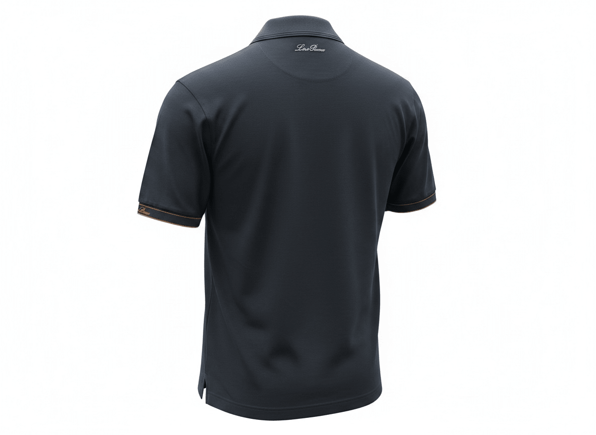 Loro Piana Navy Zip Polo Shirt 🔵✨ Luxury Half - Zip Signature Fit - MASTERPIECE