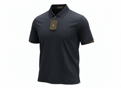 Loro Piana Navy Zip Polo Shirt 🔵✨ Luxury Half - Zip Signature Fit - MASTERPIECE