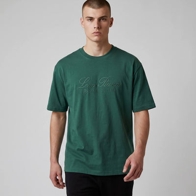 Loro Piana Oversized Signature Tee – Forest Green Luxury Edition 🌲✨ - MASTERPIECE
