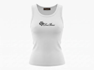 🤍 Loro Piana Ribbed Logo Tank Top ✨ - MASTERPIECE