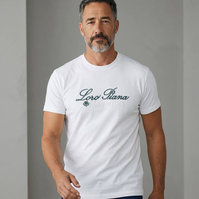 Loro Piana Signature Tee – White Italian Luxury Edition 🤍✨ - MASTERPIECE