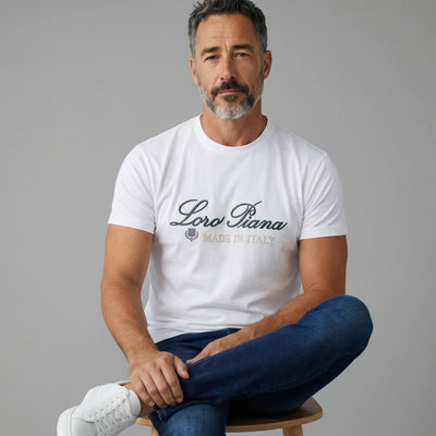 Loro Piana Signature Tee – White Italian Luxury Edition 🤍✨ - MASTERPIECE
