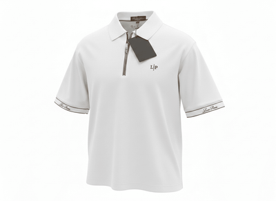 Loro Piana White Half-Zip Polo Shirt 🤍✨ Premium Luxury Fit - MASTERPIECE