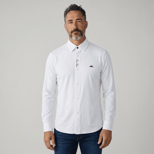 Loro Piana White Long Sleeve Shirt 🤍✨ Clean Luxury Fit