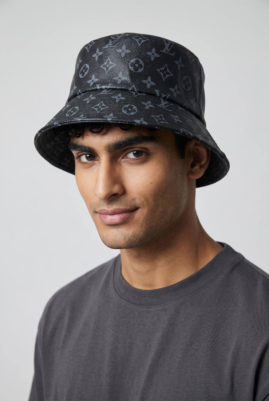 🧢 Louis Vuitton Black Monogram Bucket Hat | Sleek Luxury Everyday Style 🖤✨ - MASTERPIECE