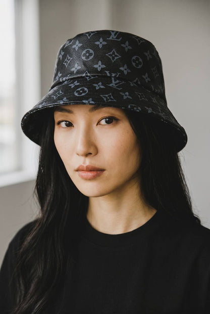 🧢 Louis Vuitton Black Monogram Bucket Hat | Sleek Luxury Everyday Style 🖤✨ - MASTERPIECE