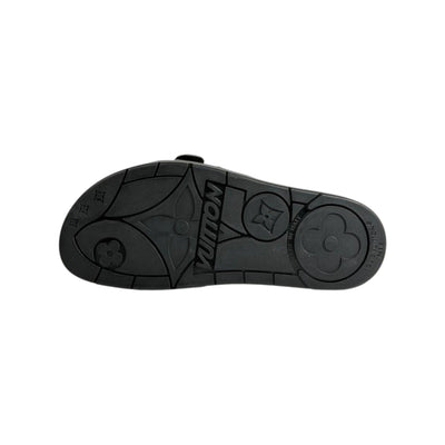 Louis Vuitton Black Monogram Slides 🖤✨ Luxury Comfort Sandals for Men - MASTERPIECE