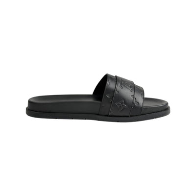 Louis Vuitton Black Monogram Slides 🖤✨ Luxury Comfort Sandals for Men - MASTERPIECE