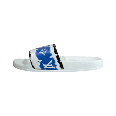Louis Vuitton Blue Cloud Monogram Slides – Luxury Summer Statement Sandals 💙☁️👡 - MASTERPIECE