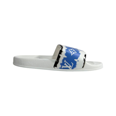 Louis Vuitton Blue Cloud Monogram Slides – Luxury Summer Statement Sandals 💙☁️👡 - MASTERPIECE