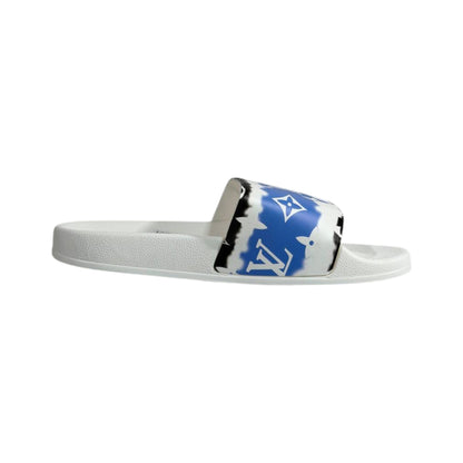 Louis Vuitton Blue Cloud Monogram Slides – Luxury Summer Statement Sandals 💙☁️👡 - MASTERPIECE