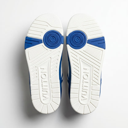 Louis Vuitton Blue Monogram Double Buckle Slides - MASTERPIECE