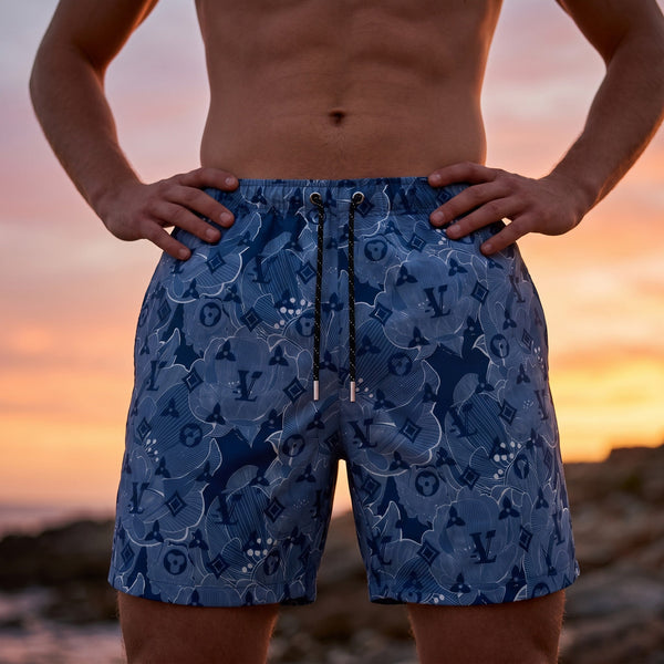 Louis Vuitton Blue Monogram Floral Swim Shorts 🌊💙🌺