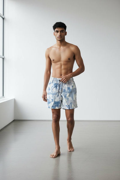 🌊 Louis Vuitton Blue Tie - Dye Swim Shorts – Minimal Luxury Summer Fit 🩳✨ - MASTERPIECE