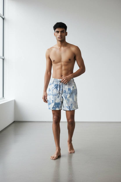 🌊 Louis Vuitton Blue Tie - Dye Swim Shorts – Minimal Luxury Summer Fit 🩳✨ - MASTERPIECE