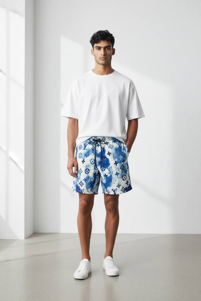 🌊 Louis Vuitton Blue Watercolor Monogram Swim Shorts – Luxury Summer Essential 🩳✨ - MASTERPIECE