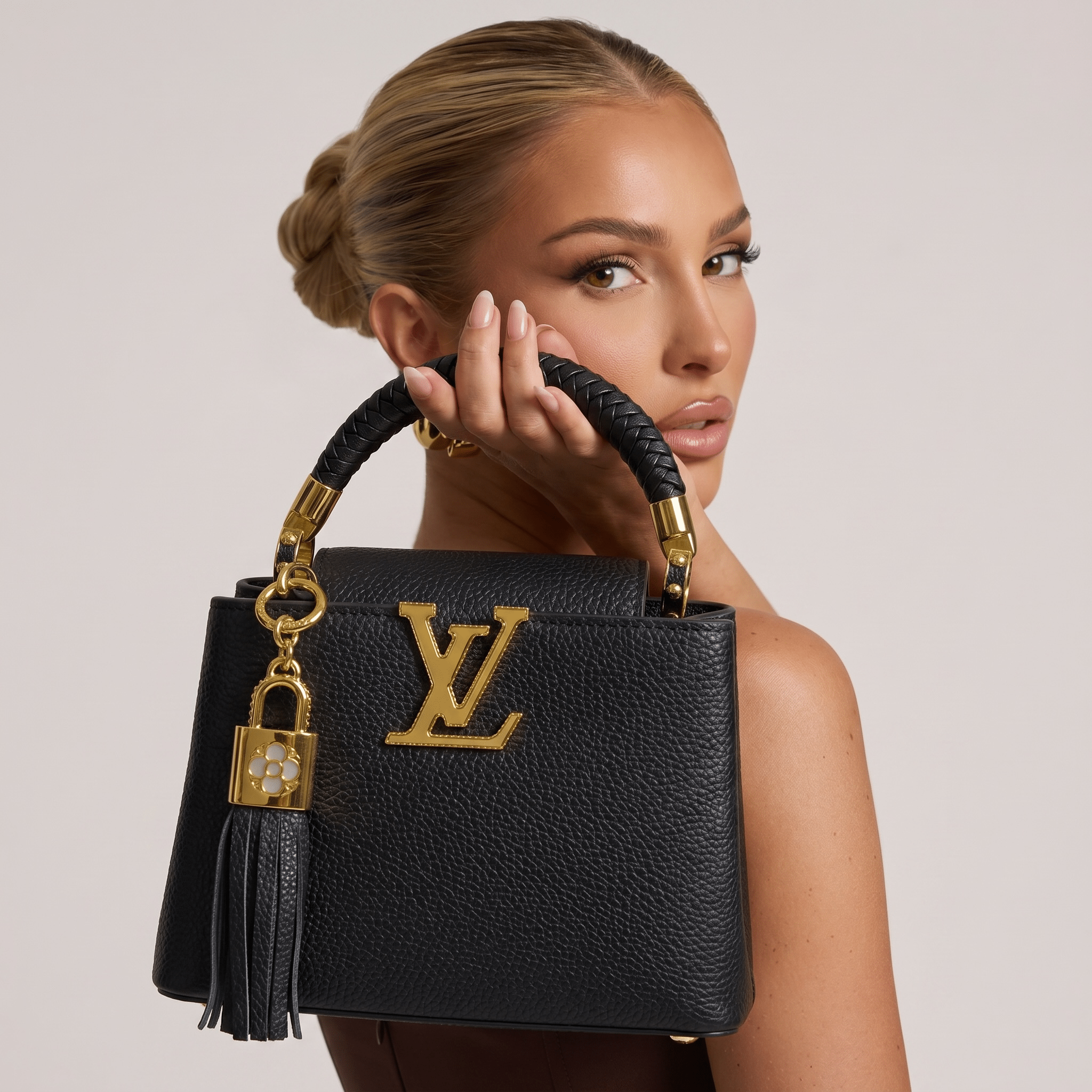 🖤 Louis Vuitton Capucines Black Leather Top Handle Bag ✨ - MASTERPIECE