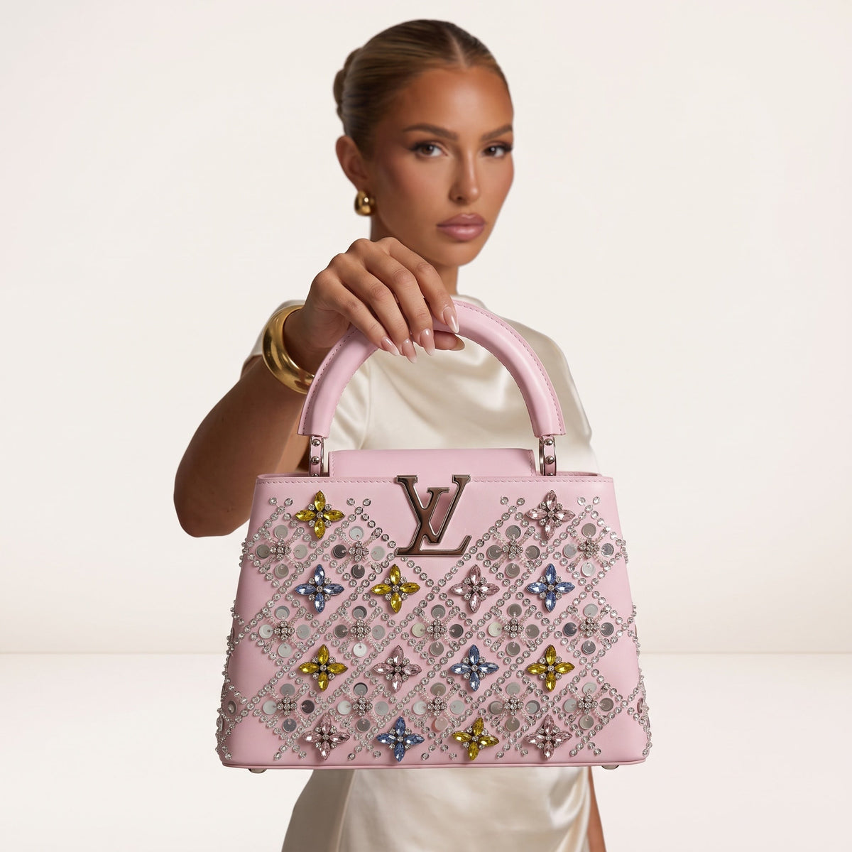 Louis Vuitton Capucines – Embellished Pink 💖✨ - MASTERPIECE