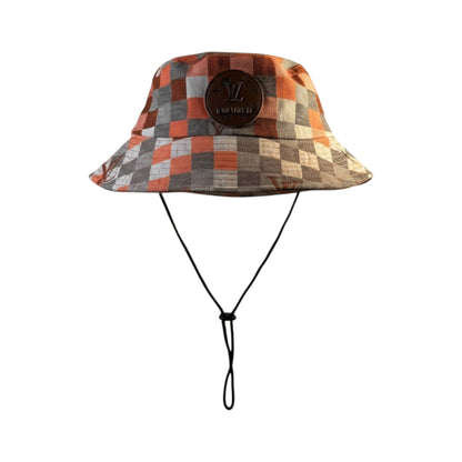 🧡 Louis Vuitton Checkered Bucket Hat | Adjustable Strap Outdoor Style 🎩 - MASTERPIECE