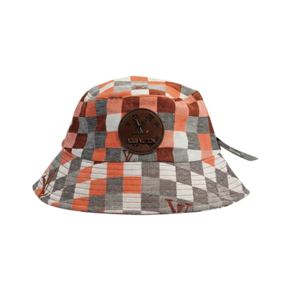 🧡 Louis Vuitton Checkered Bucket Hat | Adjustable Strap Outdoor Style 🎩 - MASTERPIECE